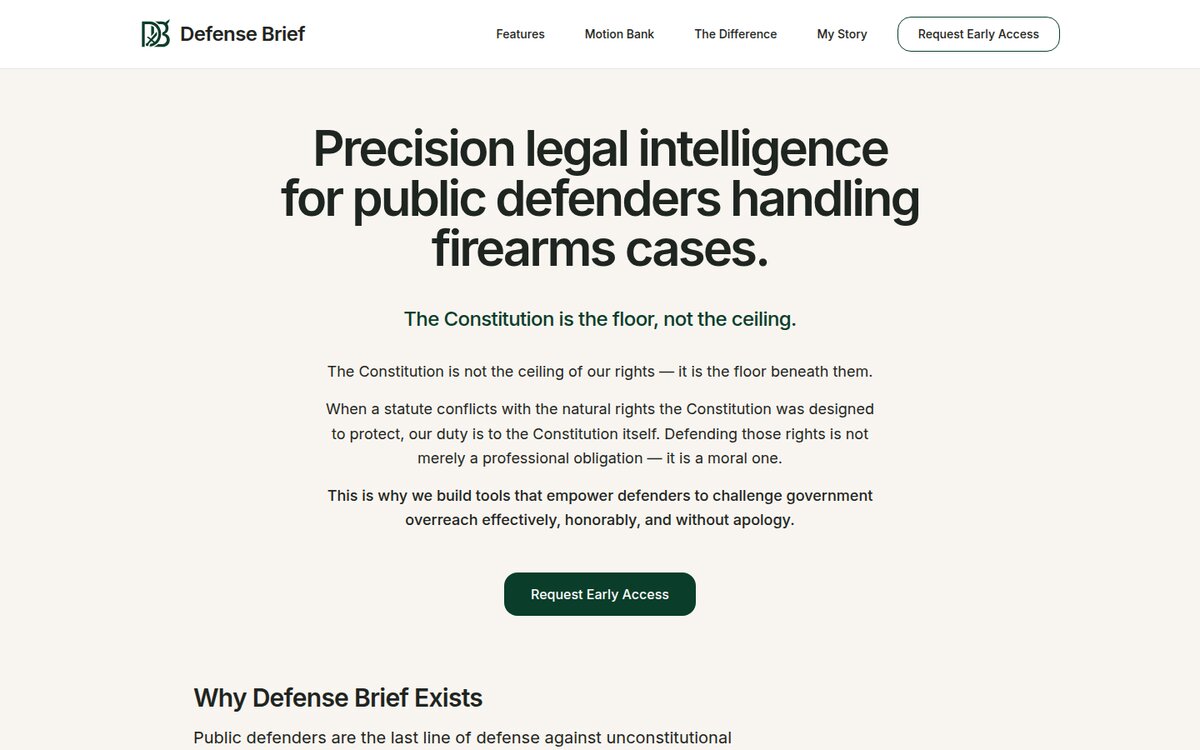 Screenshot of defensebrief.org