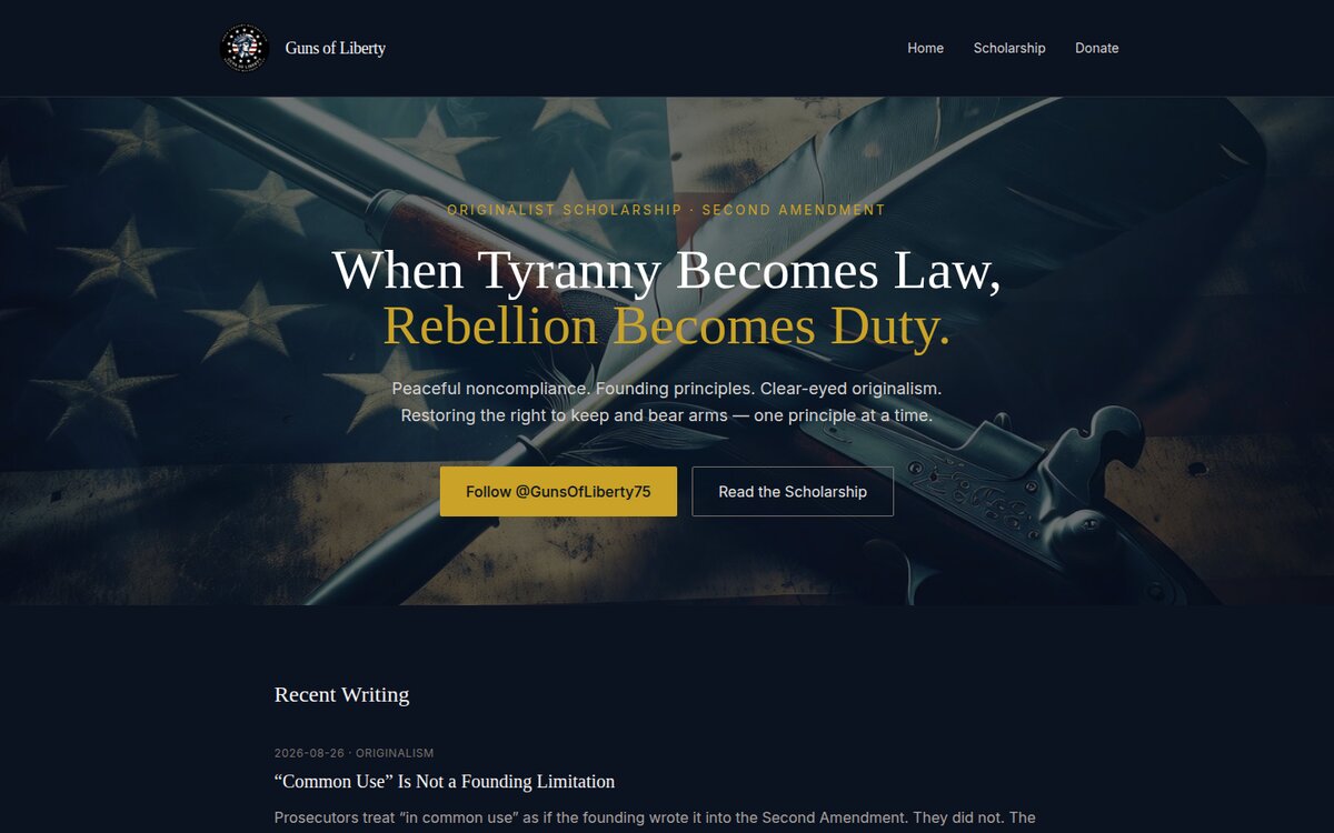 Screenshot of gunsofliberty.org